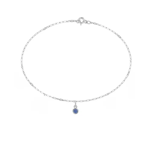 One Birthstone Charm Bracelet | Sterling Silver