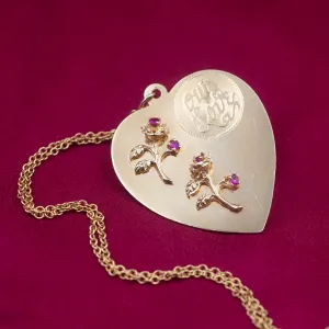 'Our Love' Heart Charm c1950