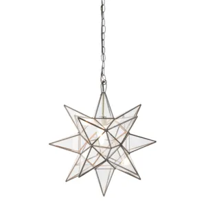OXIDIZED METAL STAR PENDANT, LARGE