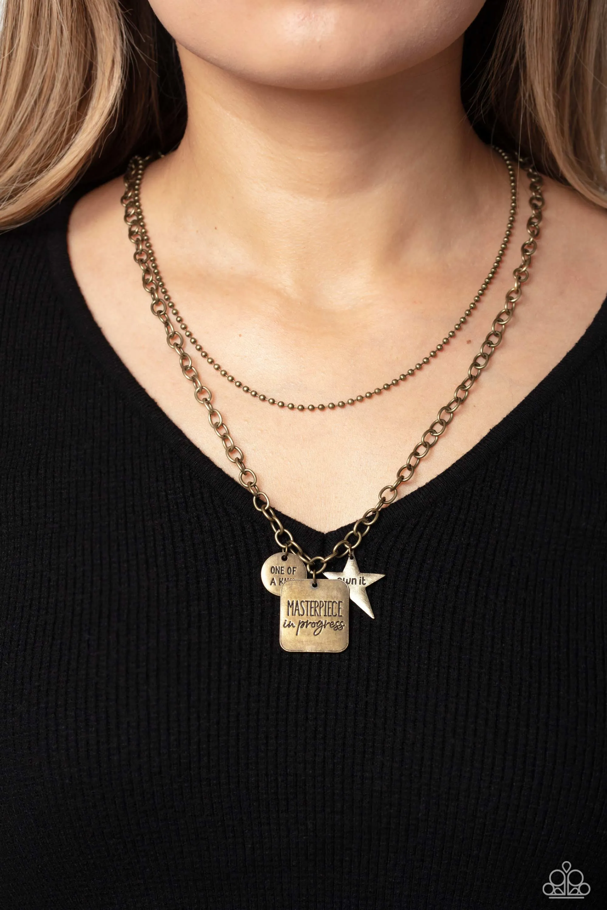 Paparazzi Masterpiece in Progress - Brass Necklace