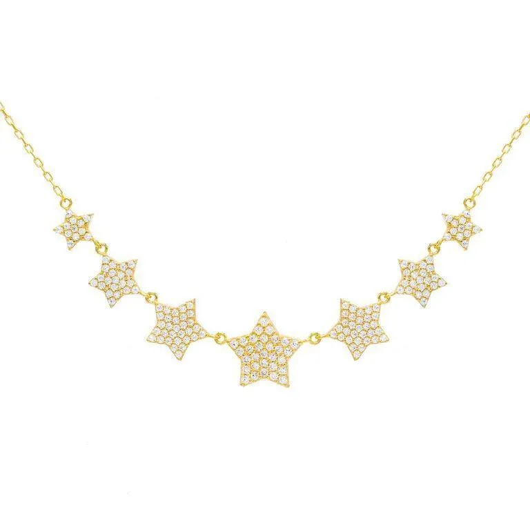 Pavé Multi Star Necklace