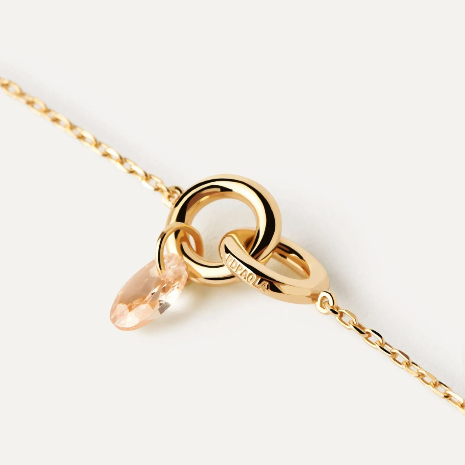 PDPAOLA Gold Peach Lily Bracelet
