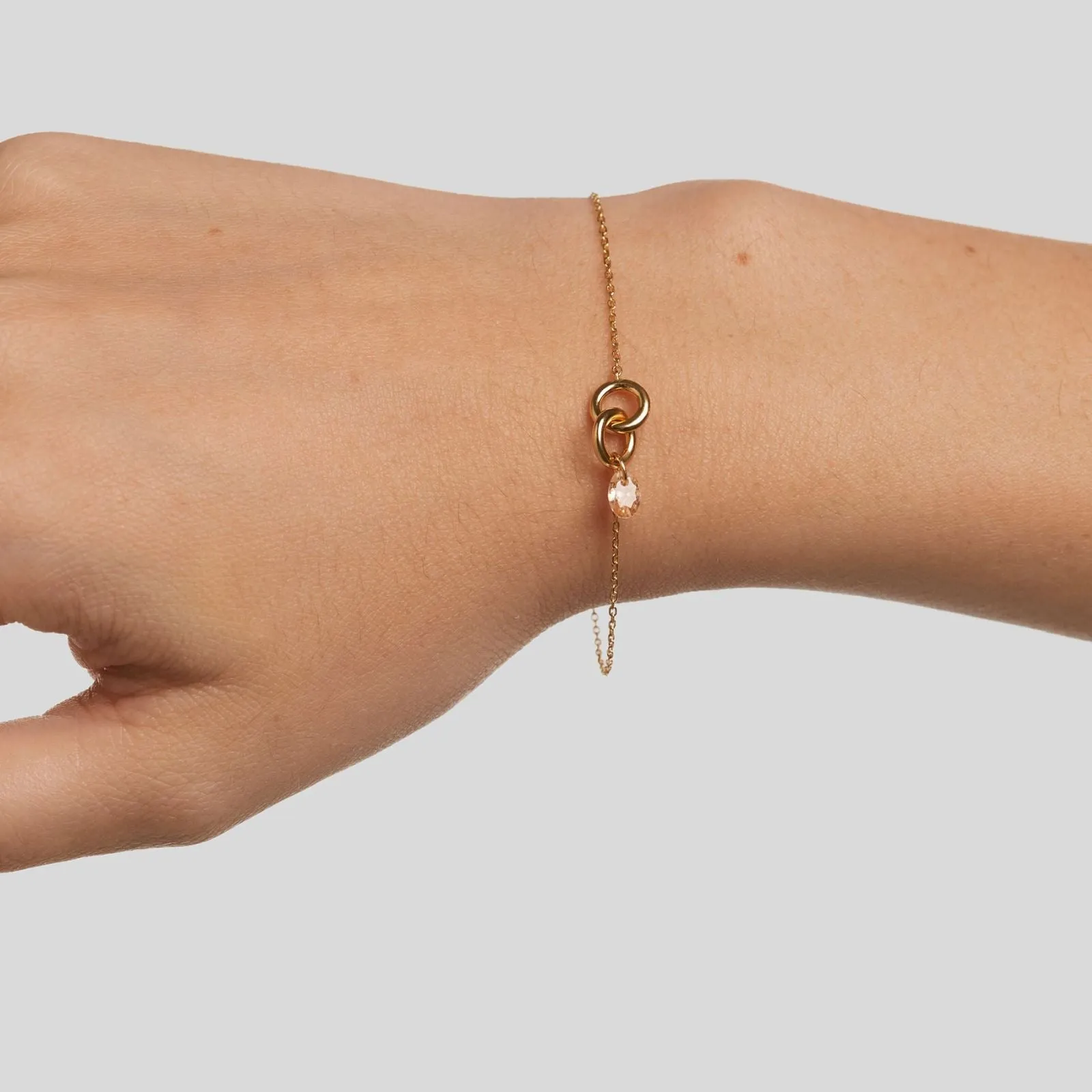PDPAOLA Gold Peach Lily Bracelet