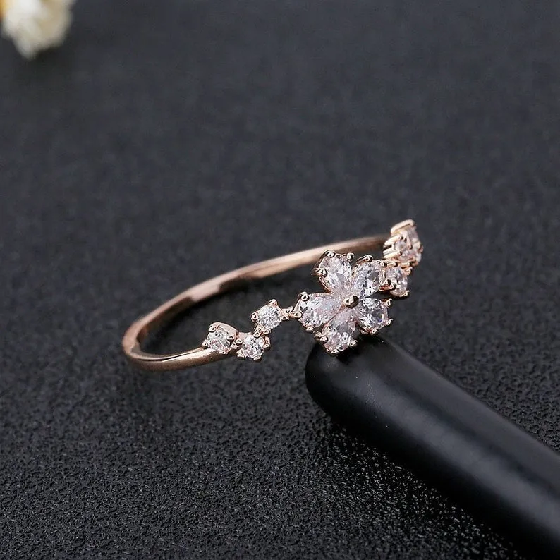 Pear cut Moissanite diamond ring Vintage unique Engagement Art Deco wedding ring for women bridal anniversary gift For Her on etsy sale