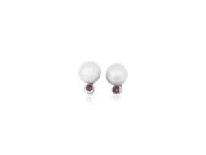 Pearl and Sapphire Earrings