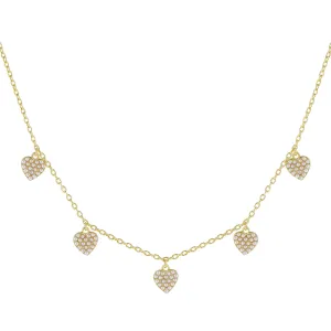 Pearl Multi Heart Necklace