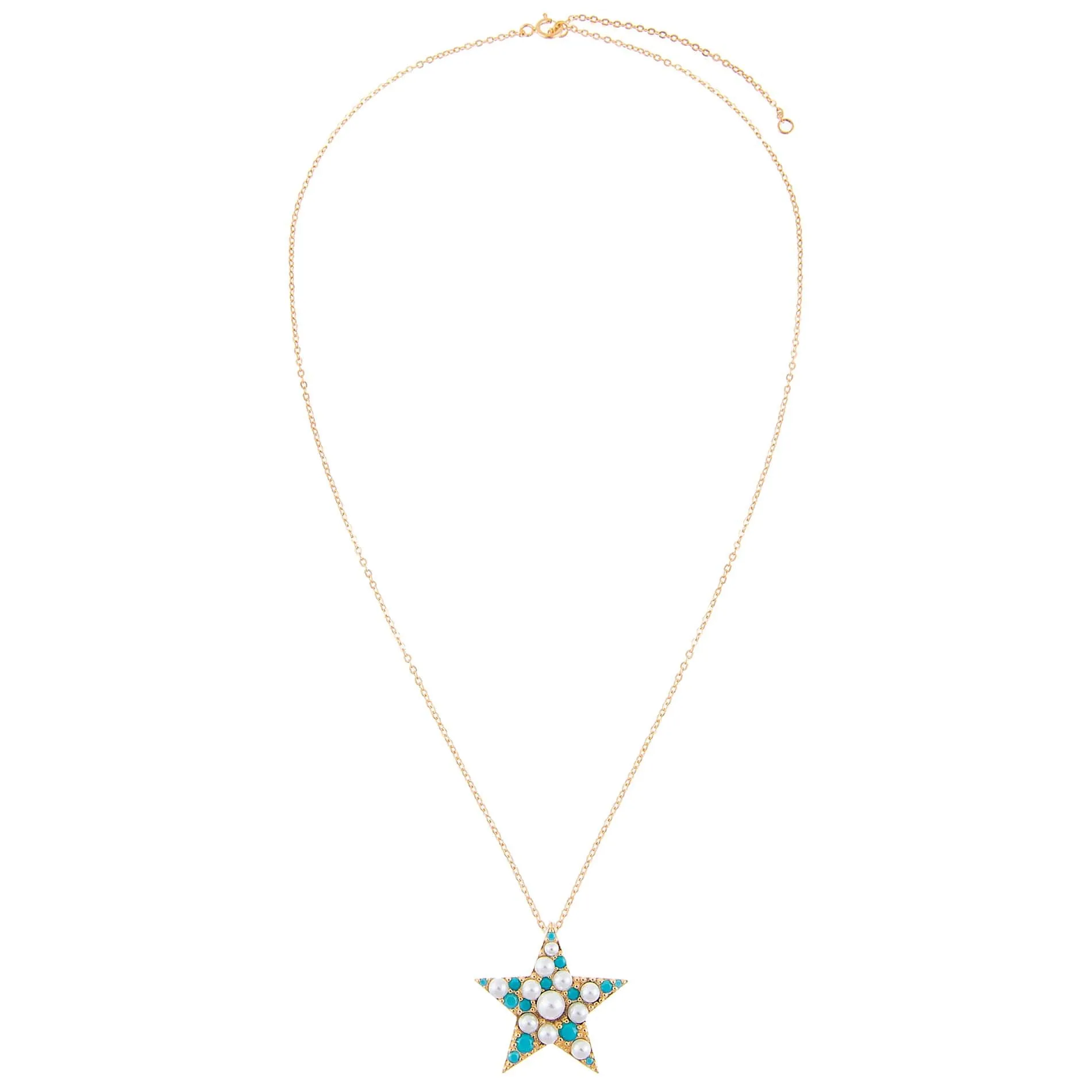 Pearl X Turquoise Star Necklace