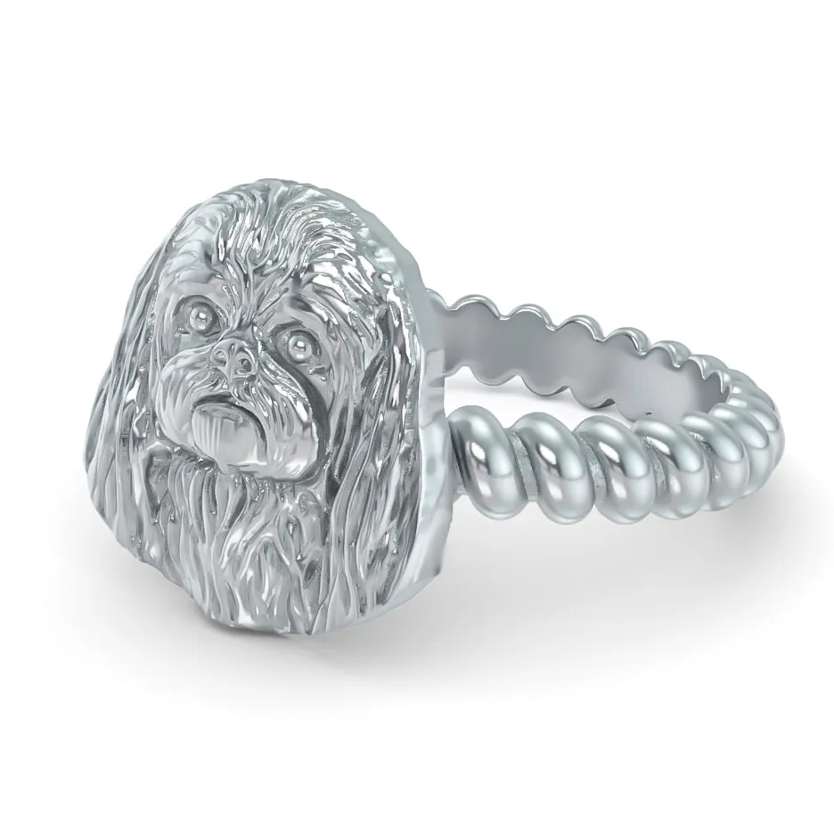 PEKINGESE Twisted Wire Rope Ring