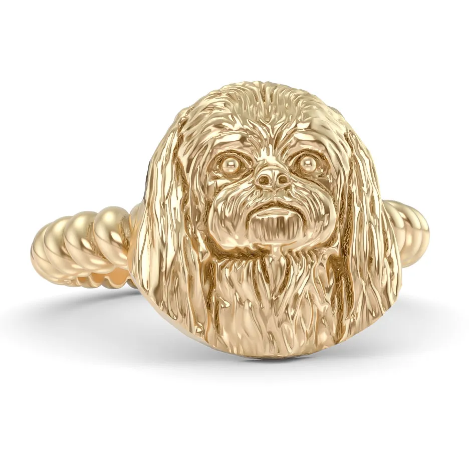 PEKINGESE Twisted Wire Rope Ring