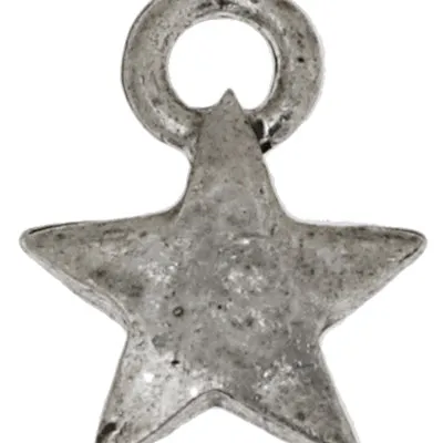 Pendant - Small Star 10mm Antique Silver Lead Free / Nickel Free