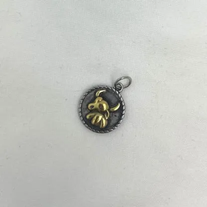 Pendant Taurus 316 Stainless Steel and Golden 26x18mm