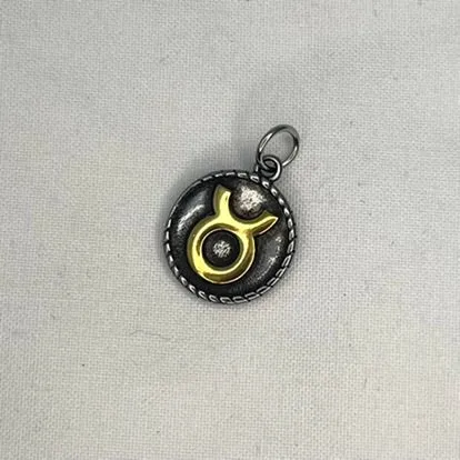 Pendant Taurus 316 Stainless Steel and Golden 26x18mm