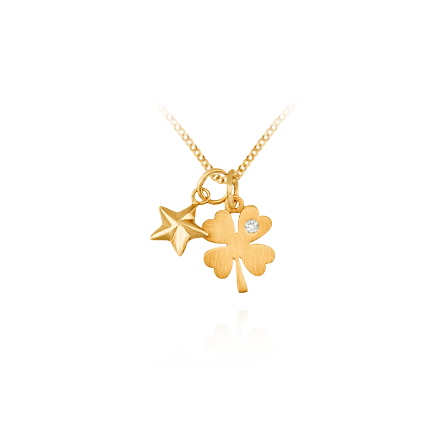 Pendant with Four Leaf Clover Charm