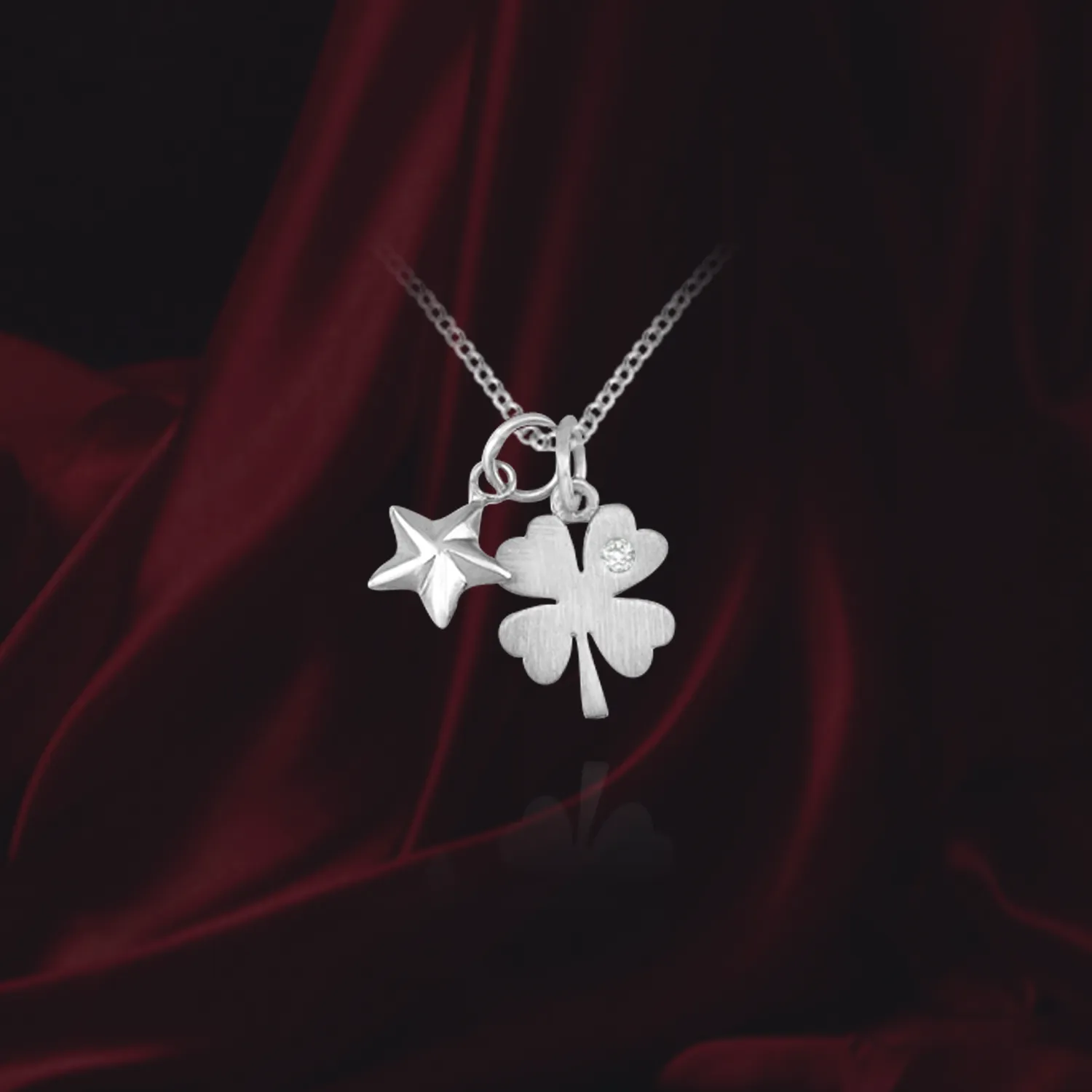 Pendant with Four Leaf Clover Charm