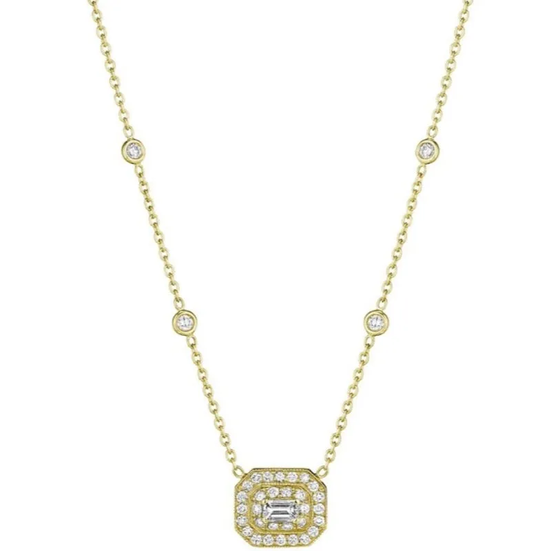 Penny Preville Mid Emerald Cut Art Deco Necklace