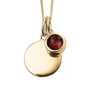 Personalised Gold Birthstone Necklace