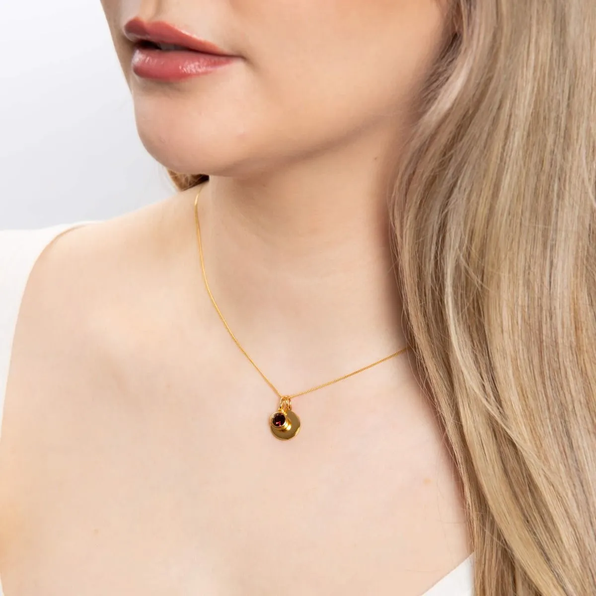 Personalised Gold Birthstone Necklace