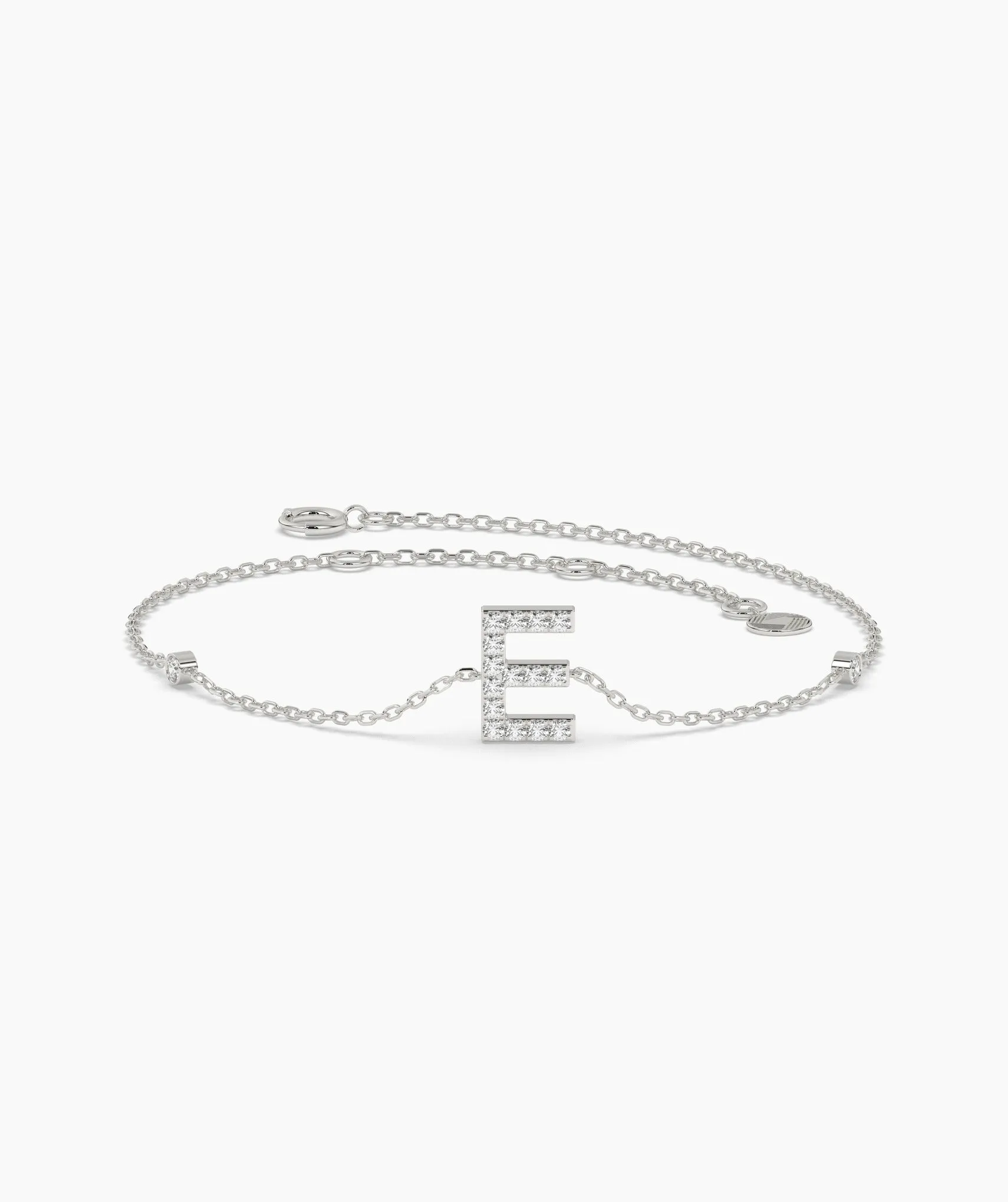 Personalized E Diamond Accent Bracelet