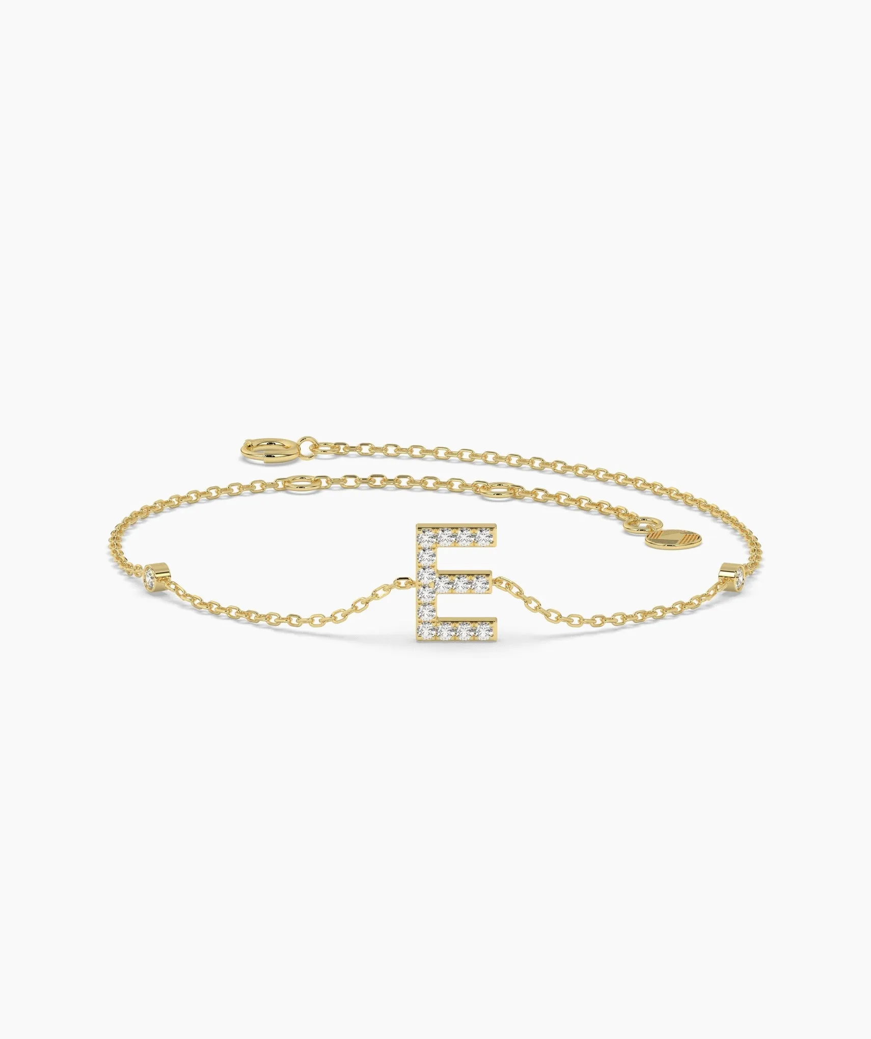 Personalized E Diamond Accent Bracelet