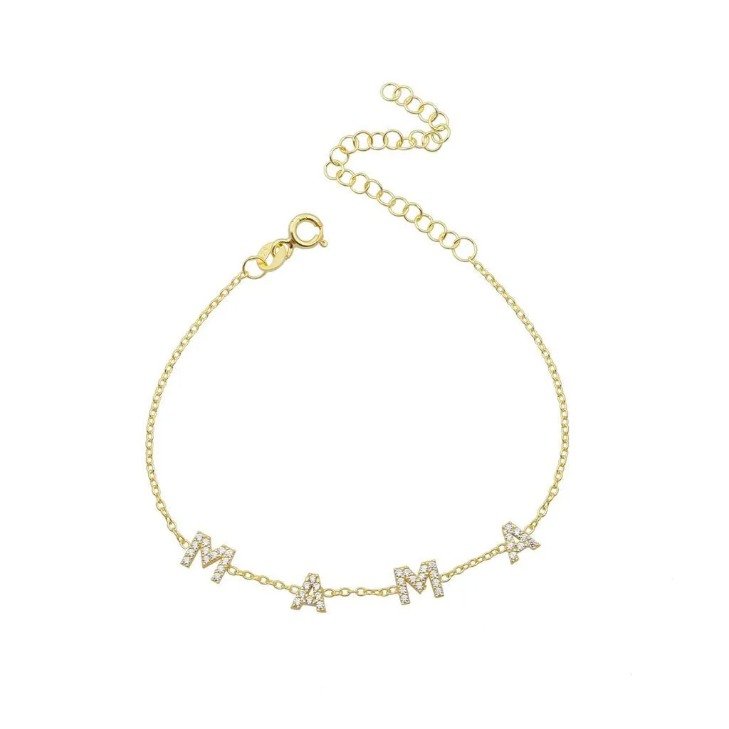 Personalized Mini Name Pave Bracelet