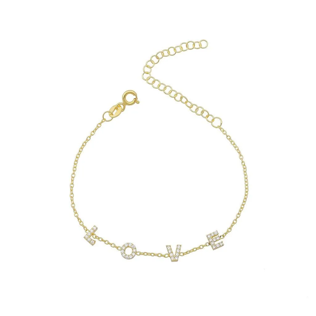 Personalized Mini Name Pave Bracelet