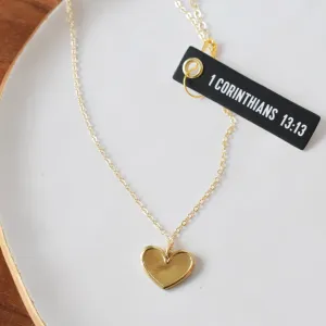 Petite 1 Corinthians 13:13 Pendant Necklace