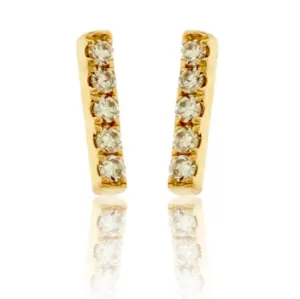 Petite Diamond Bar Stud Earrings