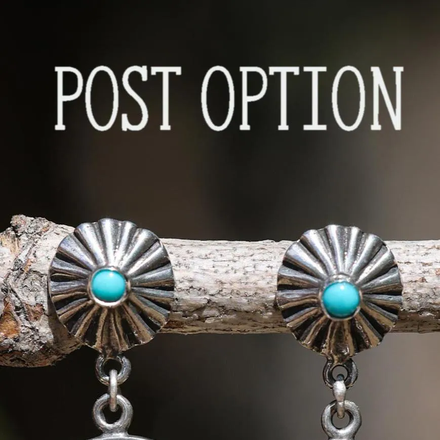 Petite Sea Bamboo Bead Earrings