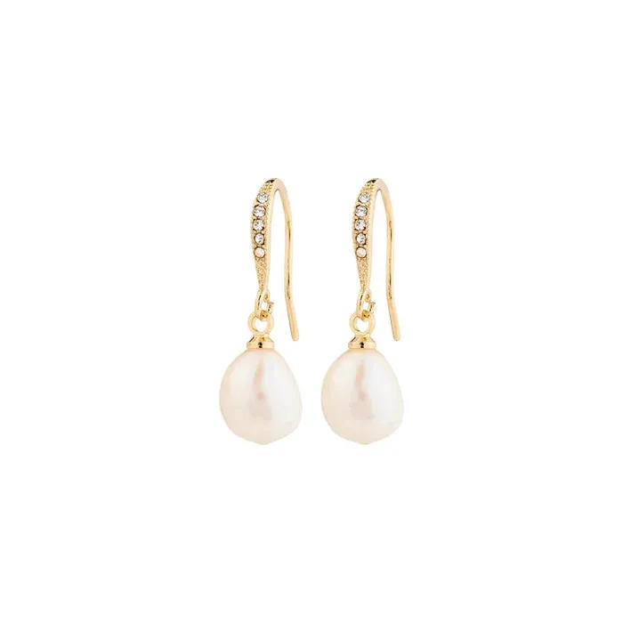 PILGRIM GOLD JASMIN PEARL EARRINGS