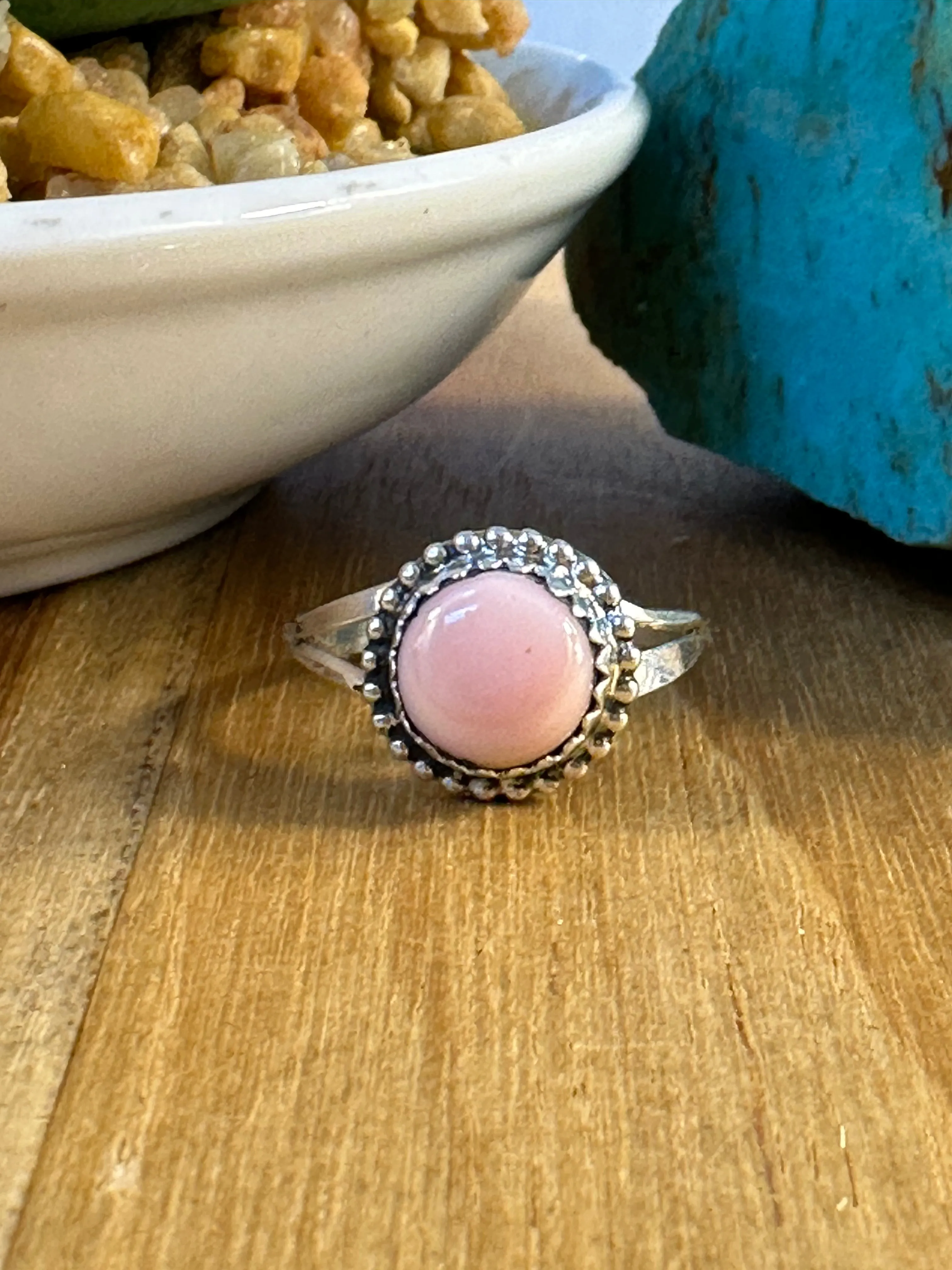 Pink Conch Stone Rings