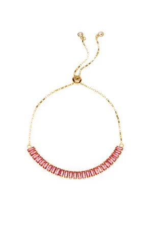 Pink Tourmaline CZ Birthstone Bracelets