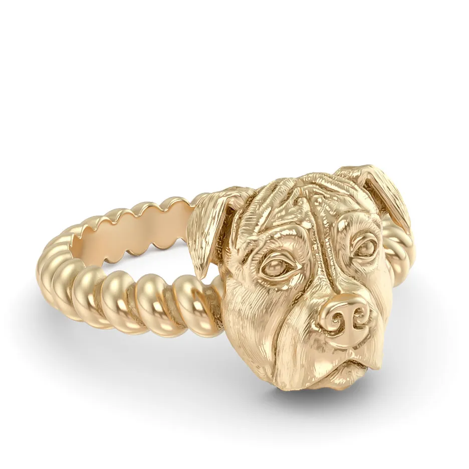 Pit Bull Breed Twisted Wire Rope Ring