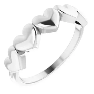 Platinum Heart Ring
