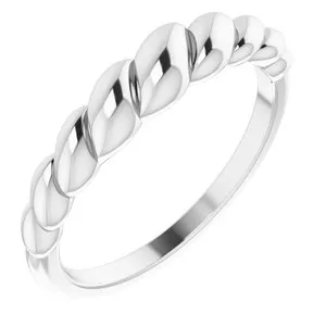 Platinum Rope Dome Ring