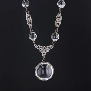 Pools of Light Necklace | Sterling Silver & Rock Crystal Necklace