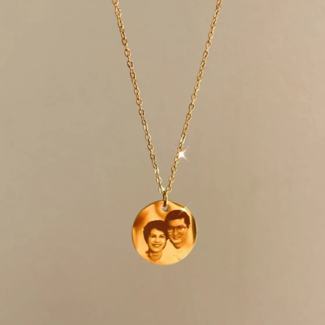 PRE-ORDER Double Sided Lazer Engraved 20MM Disc Necklace - ACTUAL PHOTO