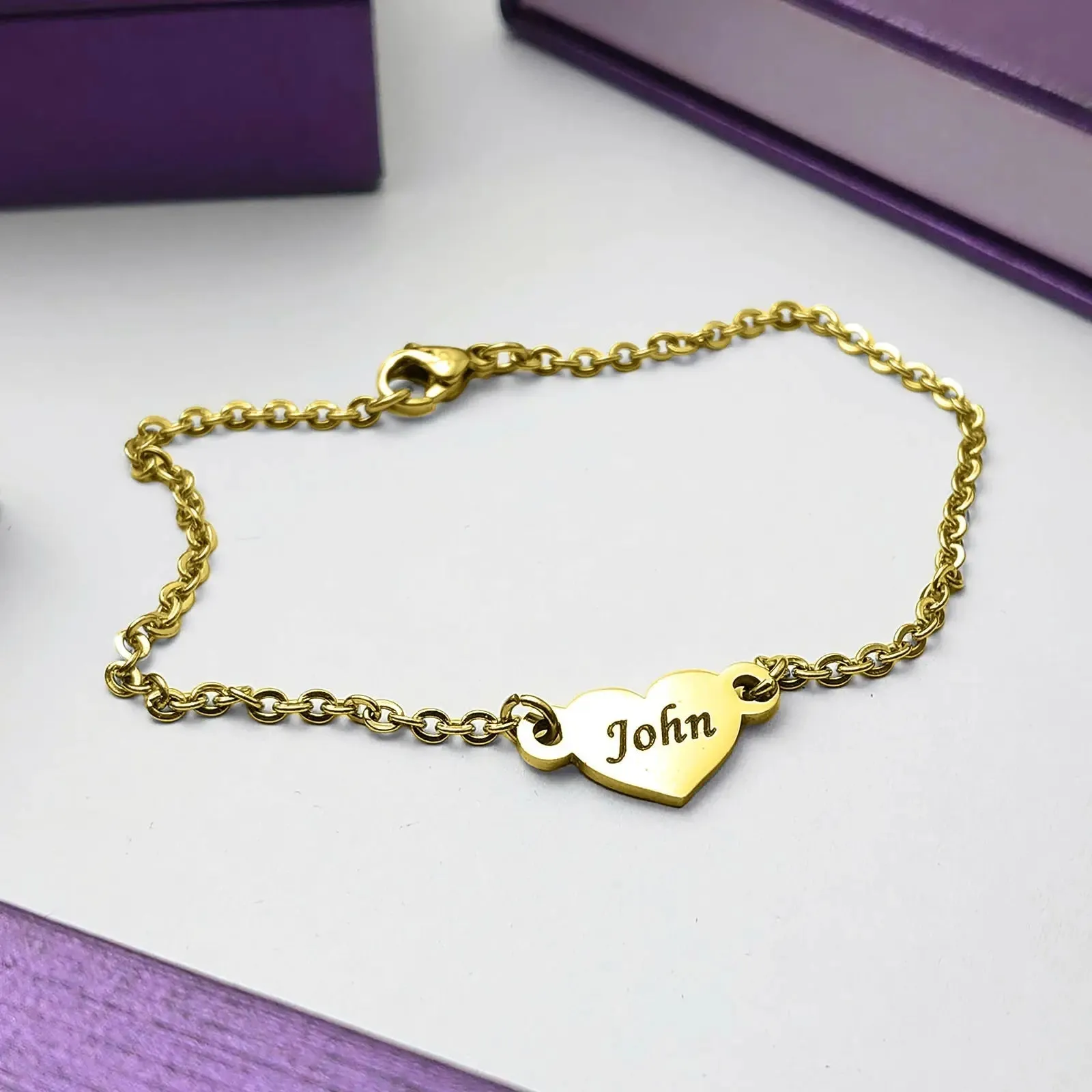 Precious Heart Name Bracelet