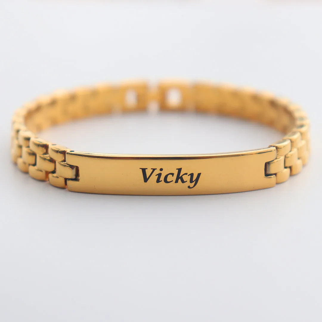 Premium Steel Engravable Bracelets for Men & Women - Available in 4 Colors