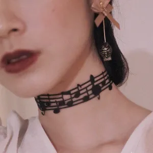 "HARAJUKU NOTE" NECKLACE CHOKER K052910