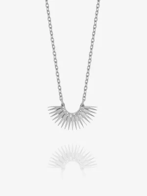 Rachel Jackson Mini Rising Sun Necklace - Silver