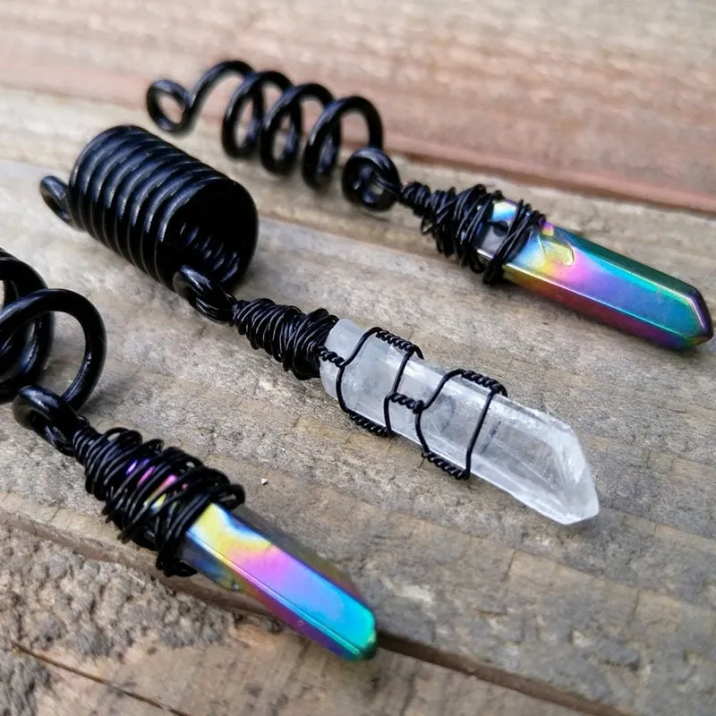Rainbow Crystal Dread Beads