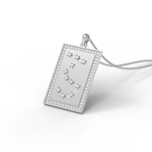 Rectangular Keepsake Moissanite Gemstone Pendant For Women Art Deco Style Unique Pendant Necklaces