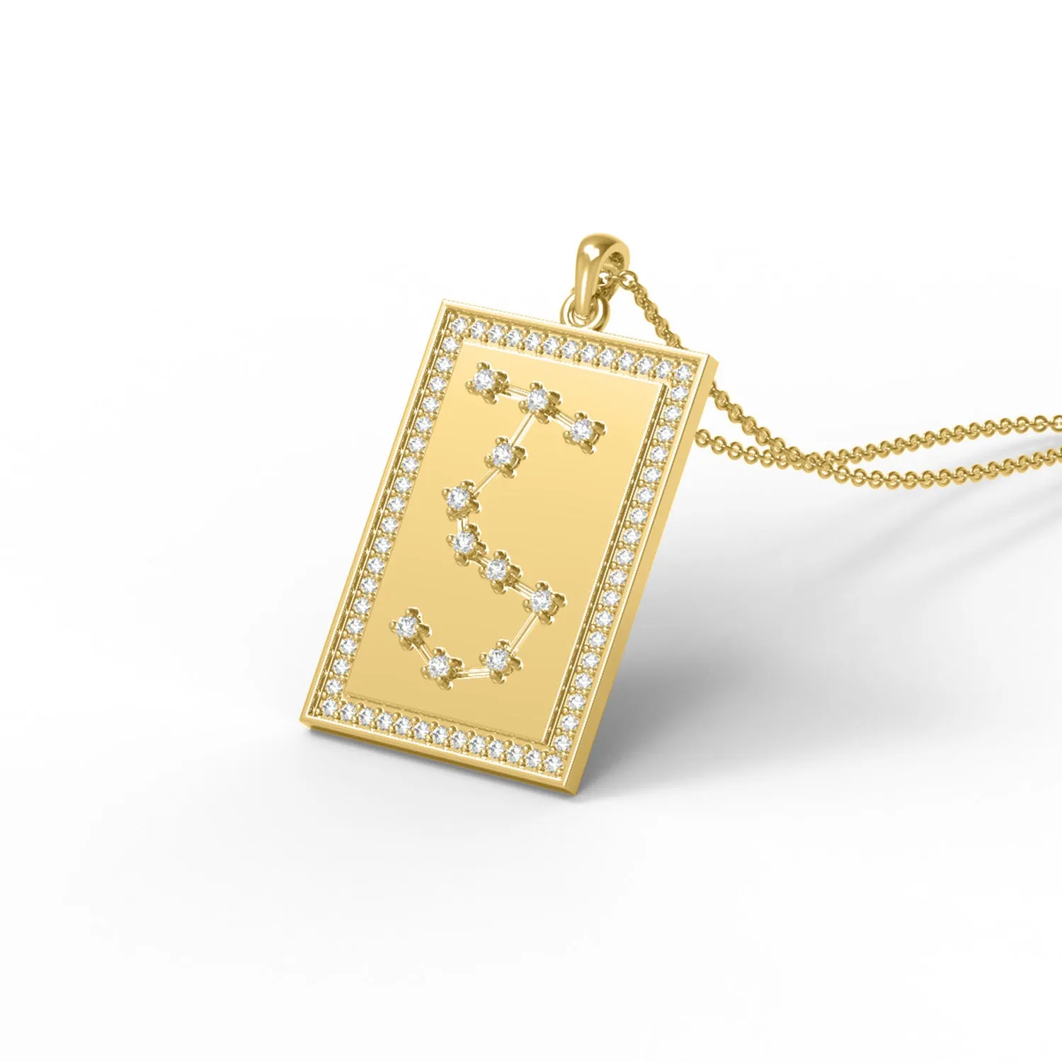 Rectangular Keepsake Moissanite Gemstone Pendant For Women Art Deco Style Unique Pendant Necklaces