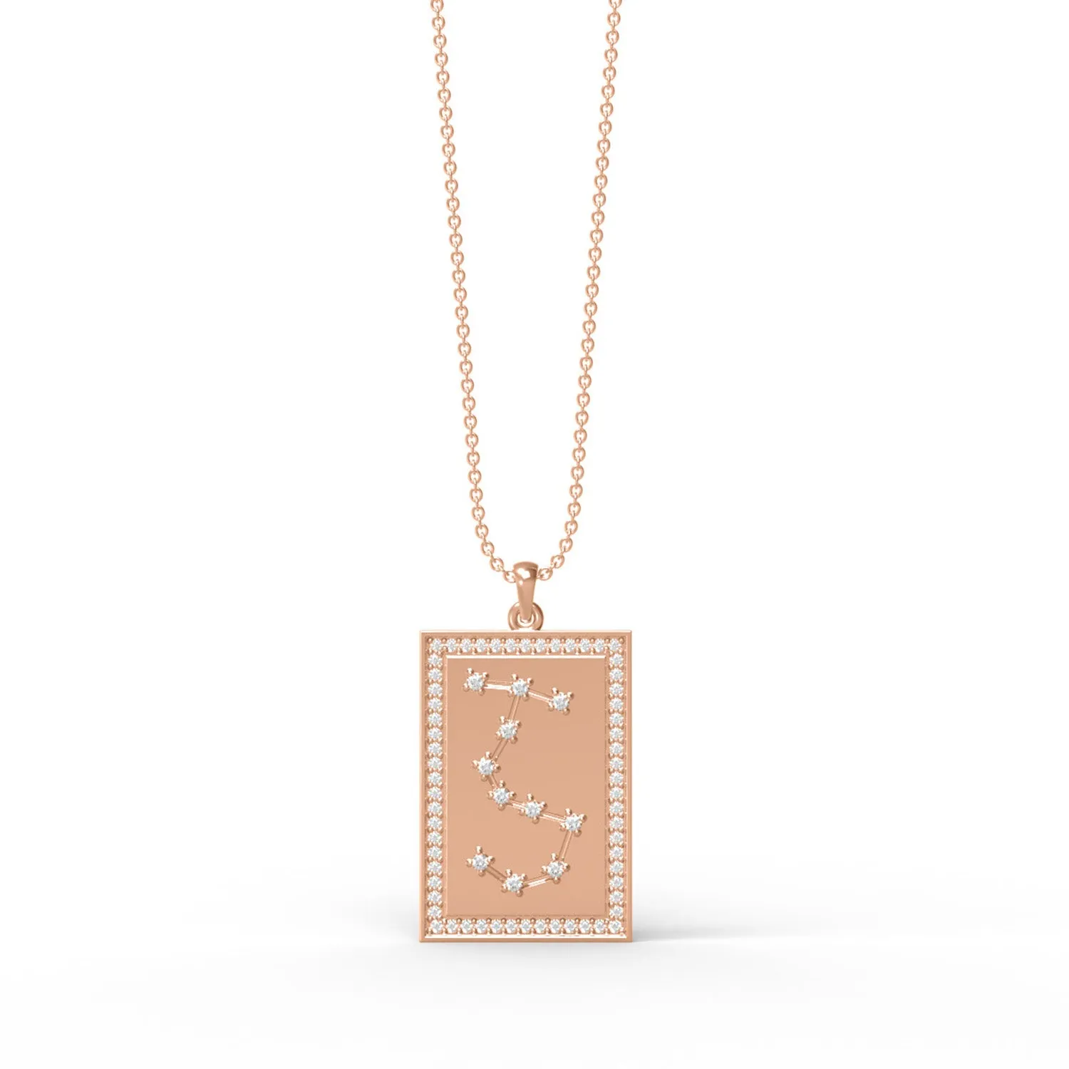 Rectangular Keepsake Moissanite Gemstone Pendant For Women Art Deco Style Unique Pendant Necklaces