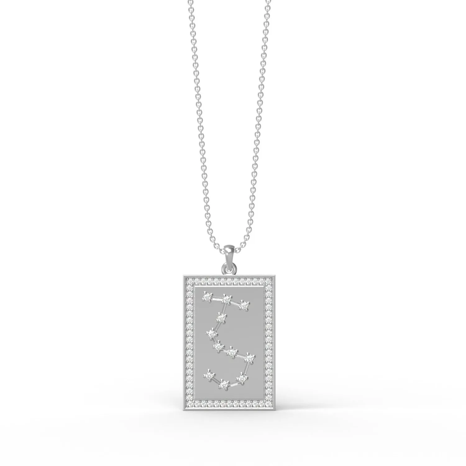 Rectangular Keepsake Moissanite Gemstone Pendant For Women Art Deco Style Unique Pendant Necklaces