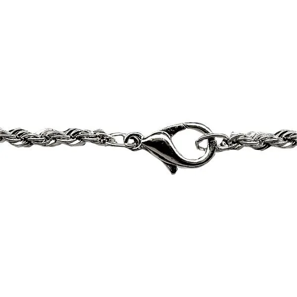 Rhodium Plated Rope Chain