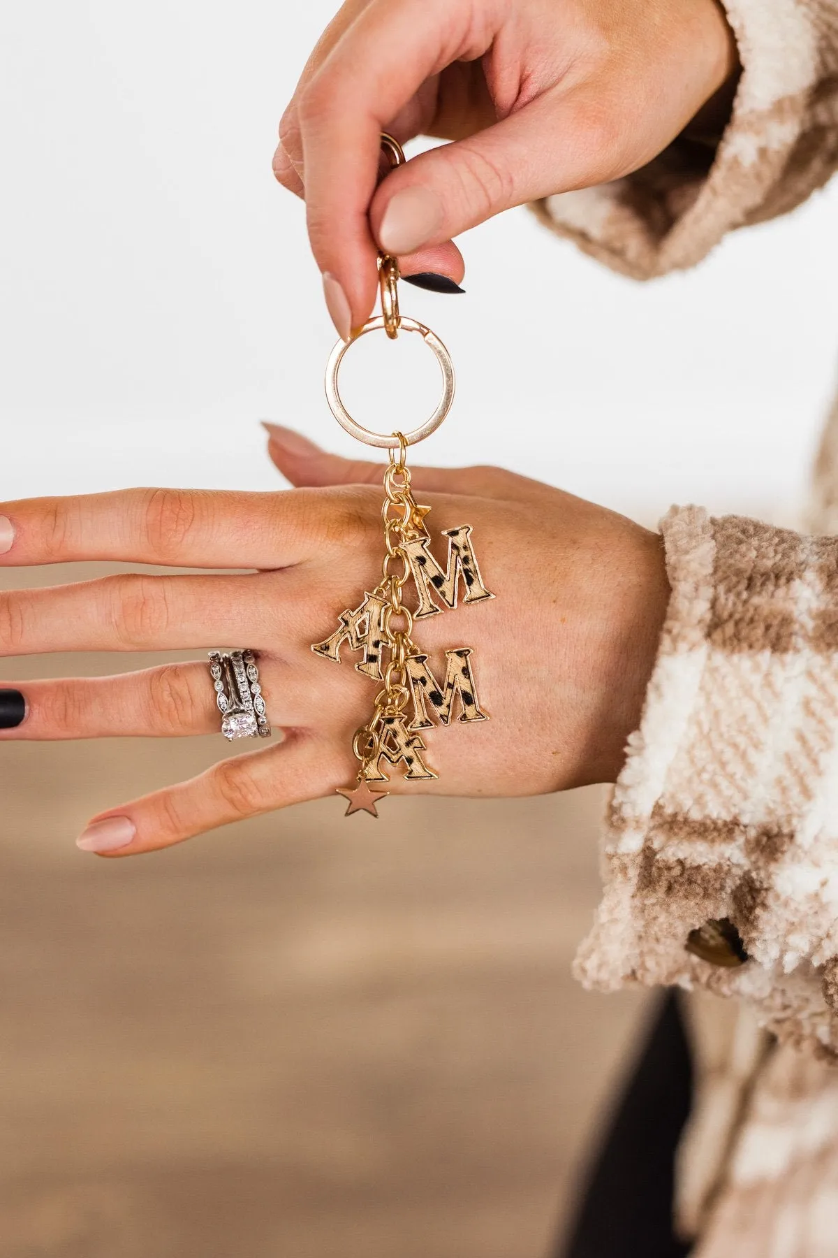 Rockin' "Mama" Key Chain- Gold