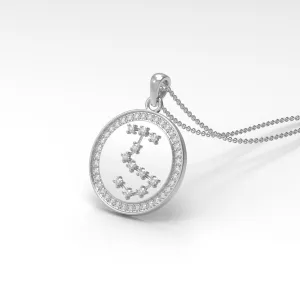 Rose Gold Necklace For Women Unique Style Art Deco Moissanite Pendant Necklaces For Wedding Gift
