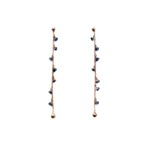 Rose Gold Sapphire Earrings