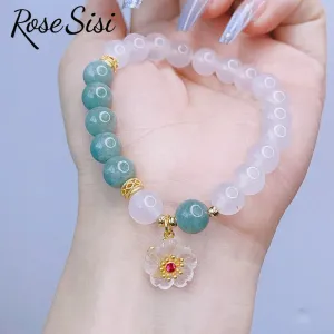 Rose sisi 2023 New Chinese bracelets Jade Rabbit Moon Agate bead temperament Bracelets Female Love Bracelet Jewelry for women